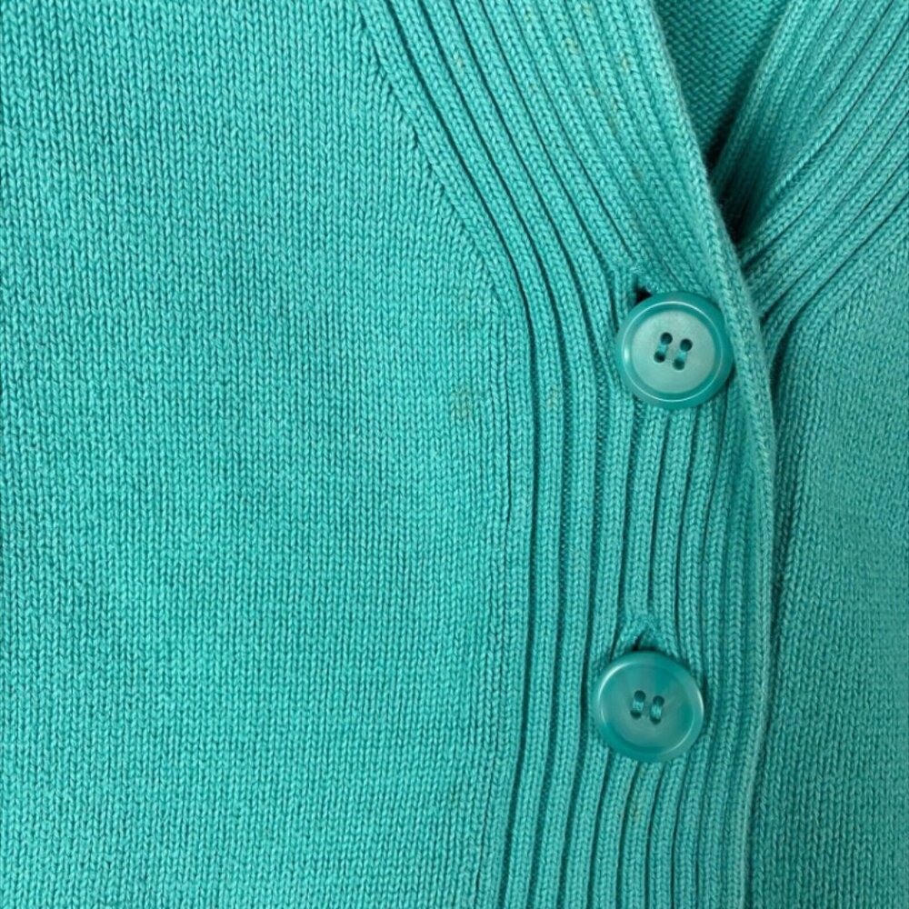 Pendleton Cardigan Women's Small Petite Blue Knit 100%‎ Cotton PS - Picture 7 of 11
